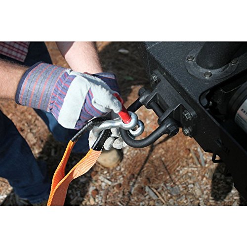 RUGGED RIDGE 11235.03 Rugged Ridge 11235.03 D-Ring Shackle Kit, 7/8 inch, Silver with Red pin, Steel, Pair