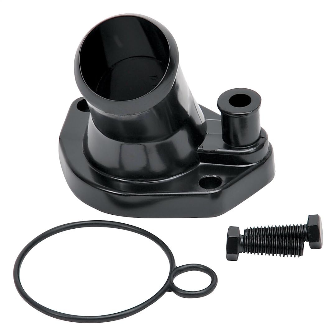 EDELBROCK 48143 Edelbrock Water Neck Steel Blk Sbf Windsor, Black (48143)