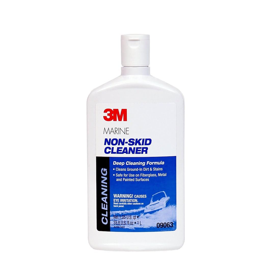 3M 09063 3M Marine Non-Skid Cleaner, 1 L (33.8 fl oz),Yellow/Brown
