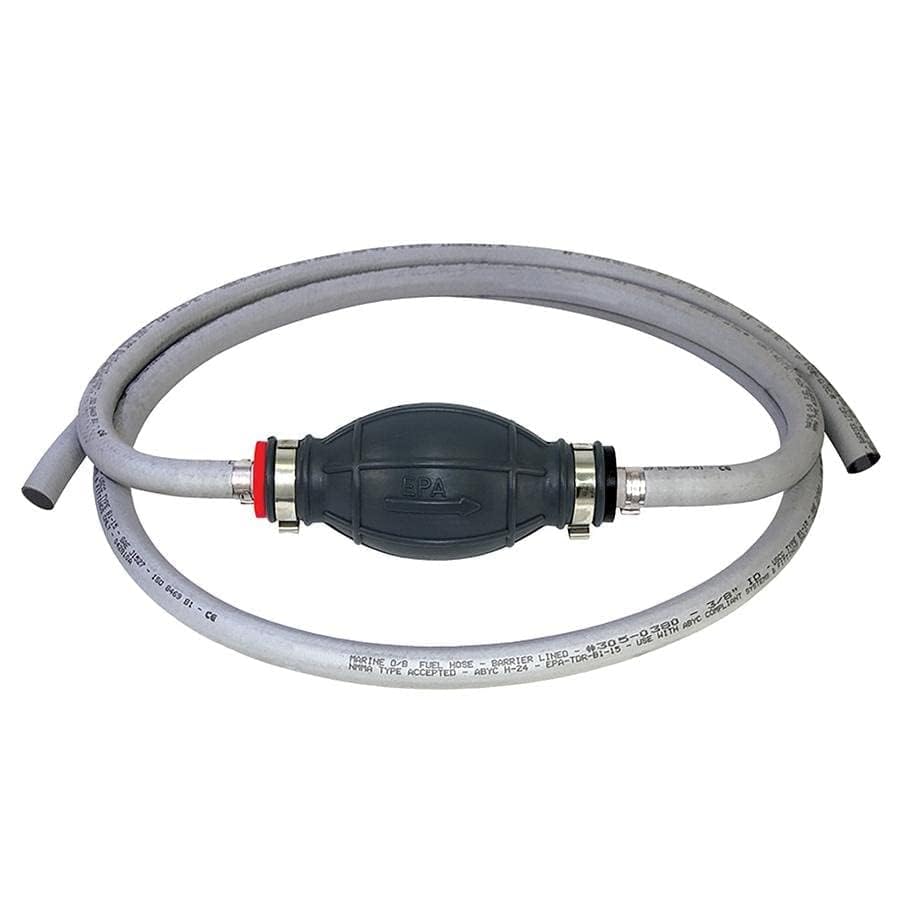 T-H MARINE BE-FU-53076-DP T-H Marine Universal Boat Fuel Line Assembly - EPA Approved, Double Check Valve, Kink Free Hose - 3/8" by 7' Long Fuel Hose