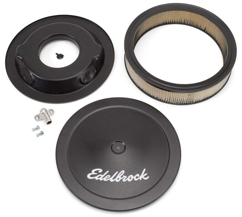 EDELBROCK 1223 Edelbrock 1223 Pro-Flo Black Finish 3" Round Air Filter Element with 14" Diameter