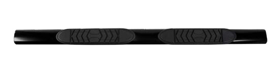 TRAILFX A7094B TrailFX Nerf Bars for Ford Ranger SuperCrew 2019-2023 Black Powder Coated Steel Side 5 Inch Oval Straight Steps with Step Pads Welded End Caps Rocker Panel Mount Running Board Pair