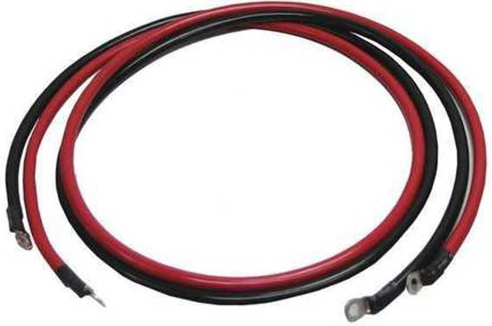 AIMS Power CBL08FT1/0 AIMS Power CBL08FT1/0 Inverter Cable 1/0 AWG Copper Power 8 ft. Set, Use with 12 Volt 3000 Watt inverters or smaller; Both ends lugged, 9/16" Cable diameter, 7/16" Lug diameter
