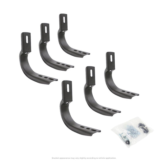 Go Rhino! 6844325 Go Rhino OE Xtreme Brackets – Mild Steel, Textured Black – 6844325 – Fits 2024 Toyota Tacoma Double Cab