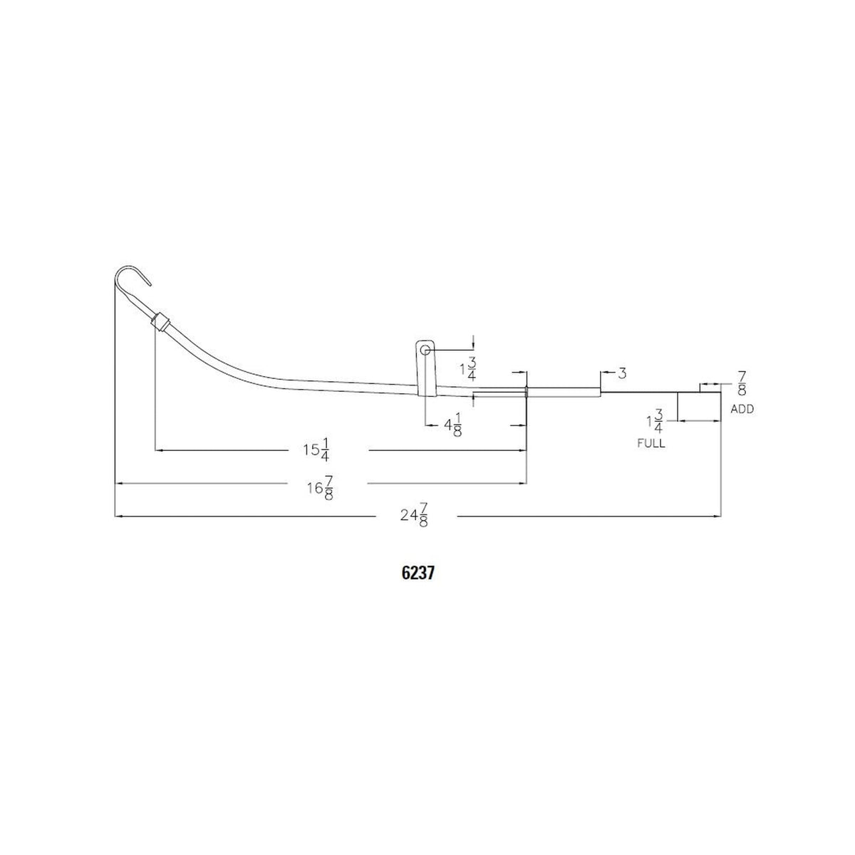 MR GASKET 6237 Mr. Gasket - 6237 Oil Dipstick, Sb Chev 80-82, Chrome