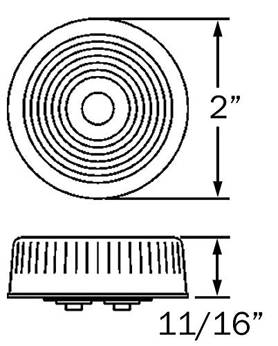 OPTRONICS MC53RBP Optronics MC-53RBP Red Incandescent Side Marker/Clearance Light