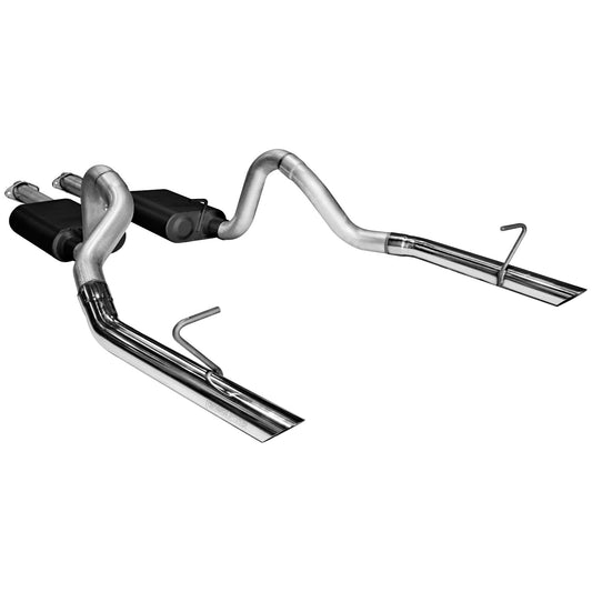 FLOWMASTER 17213 Flowmaster 17213 American Thunder Cat-Back Exhaust Kit 2.5 Inch Aluminized Steel Polished 304 Stainless Steel Tips Compatible with 1987-1993 Ford Mustang LX 5.0 and 1986 Mustang GT