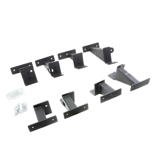 GO RHINO FSD4516TK Go Rhino Dominator Xtreme Frame Slider Brackets | Mild Steel, Textured Black | FSD4516TK | Fits 2020-2024 Jeep Gladiator JT, 4-Door