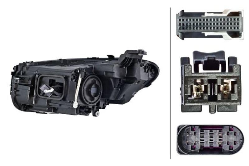 Hella 015619661 Mercedes Headlight Assembly