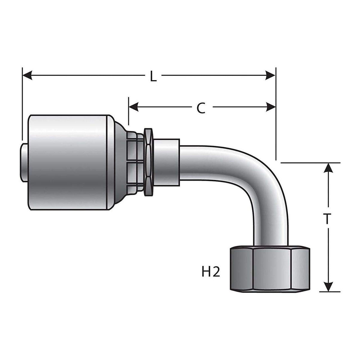 Gates G25181-0406 HYDRAULIC COUPLING-MEGACRIMP
