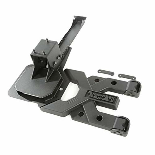 RUGGED RIDGE 11546.50 Rugged Ridge HD Tire Carrier Kit - Fits 2007–2018 Jeep Wrangler JK - Heavy-Duty Construction with Solid Aluminum Hinge Casting & Forged Steel Hinge Brackets