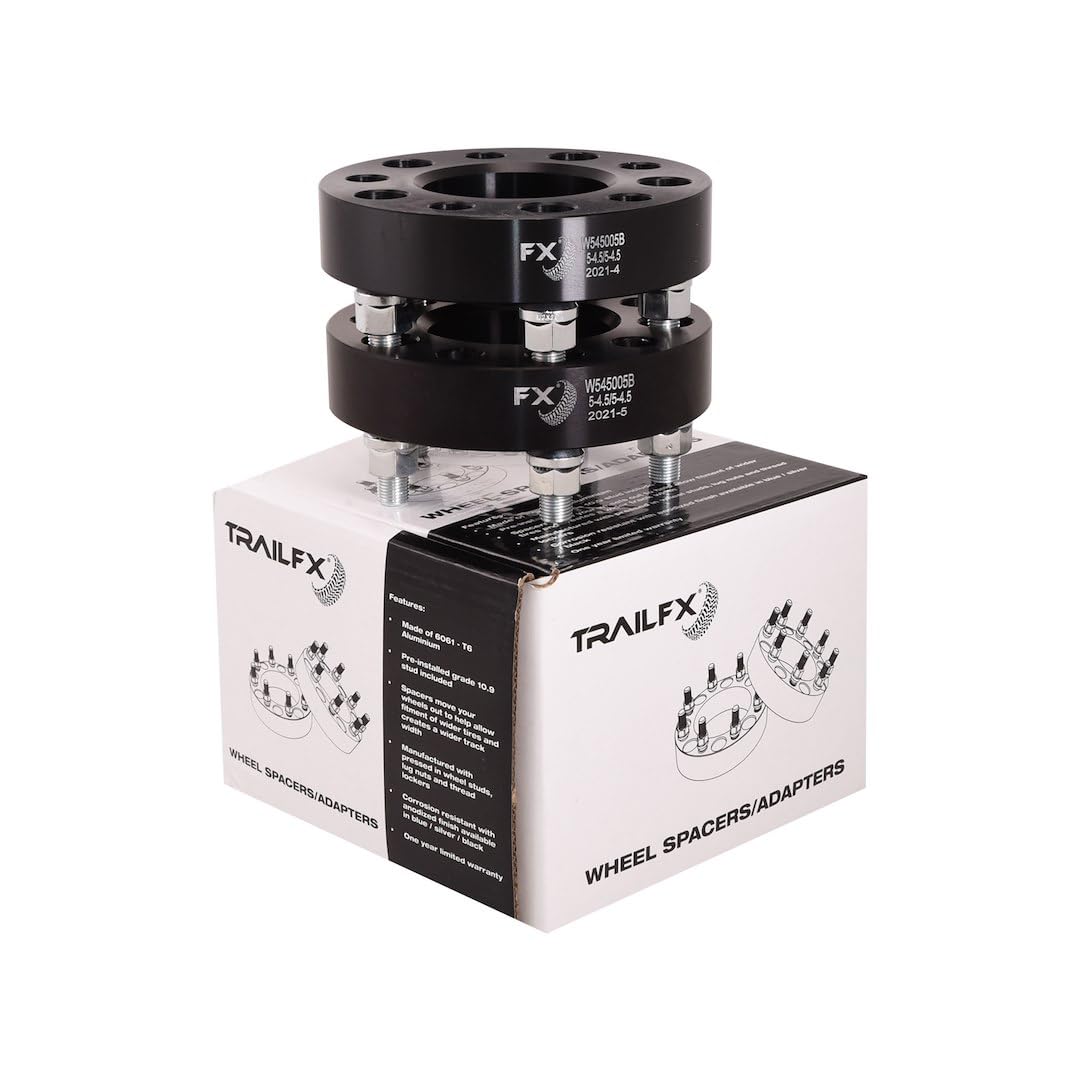 TRAILFX W545005B Trailfx W545005B HUB CENT WHL SPCR BLK 5X4.5 1/2' LU