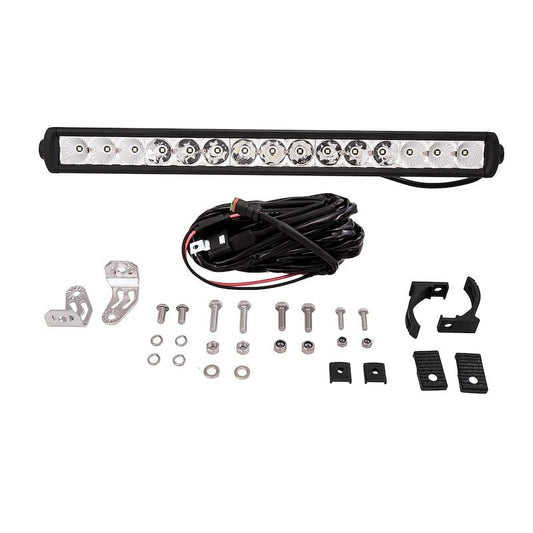 TRAILFX 20SRCM TrailFX Light Bar 20SRCM, LED, 20 Inch Length, 15 Clear 5 Watt Bulbs, 8 Degree Spot and 90 Degree Flood Combo Beam, Clear Polycarbonate Lens, 75 Watt Blubs Amp Draw 1.15 AMP At 12 Volts
