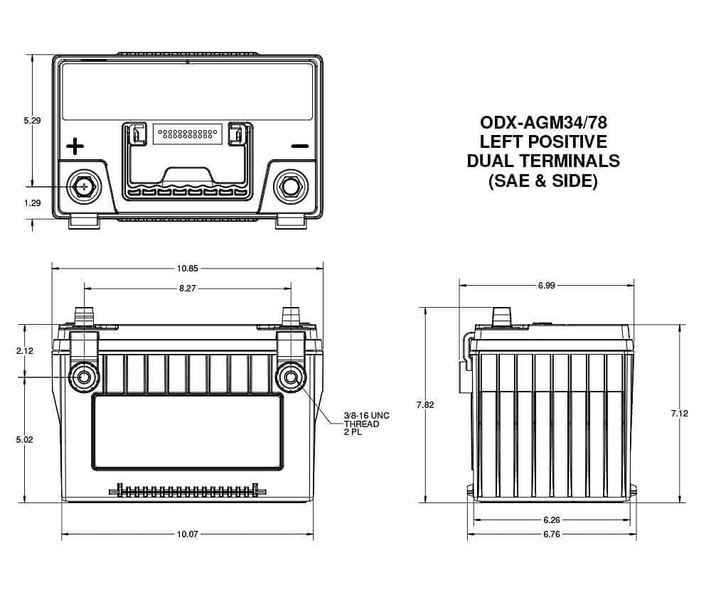 ODYSSEY BATTERY ODX-AGM34 Odyssey Battery ODX-AGM34 Extreme Series AGM Battery