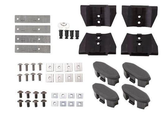 TRAILFX TFXCB01 TrailFX TFXCB01 Tonneau Cover Rails with Cross Bars Fits Full Size Truck Beds Clamp-On Aluminum Powder Coated Black for TrailFX Hard Retractable Tonneau Covers 2 Cross Bars 59 Inch Length