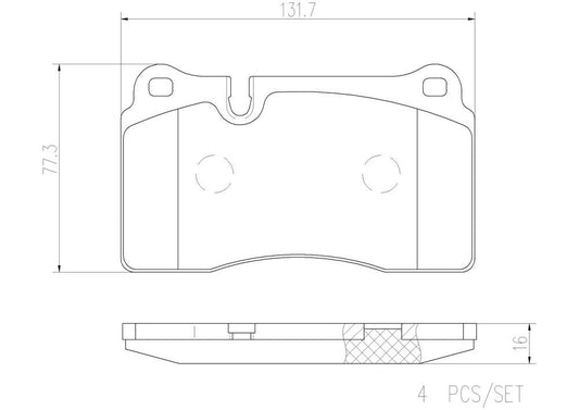 BREMBO P85116N Brembo P85116N Premium Ceramic Front Disc Brake Pad Set ASTON MARTIN/AUDI/FERRARI OE# 8J0698151D