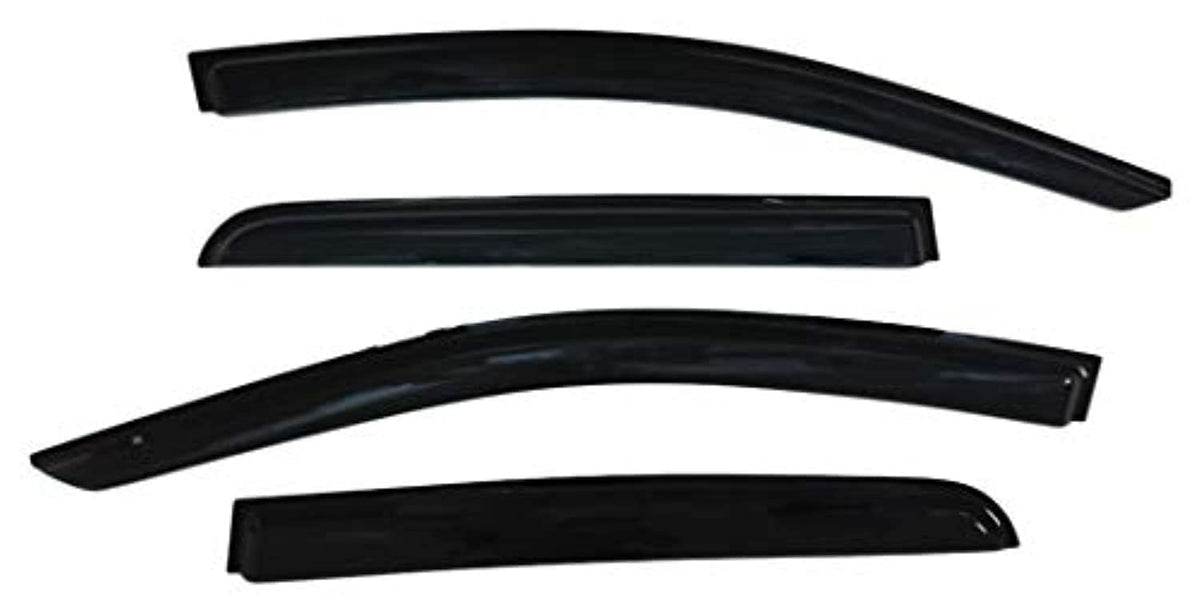 TRAILFX 4810H TrailFX Rainguard Window Vents Fits Nissan Titan Crew Cab 2017-2024 Smoke Acrylic Low Profile Tape-On Side Four Price Window Deflectors TrailFX 4810H