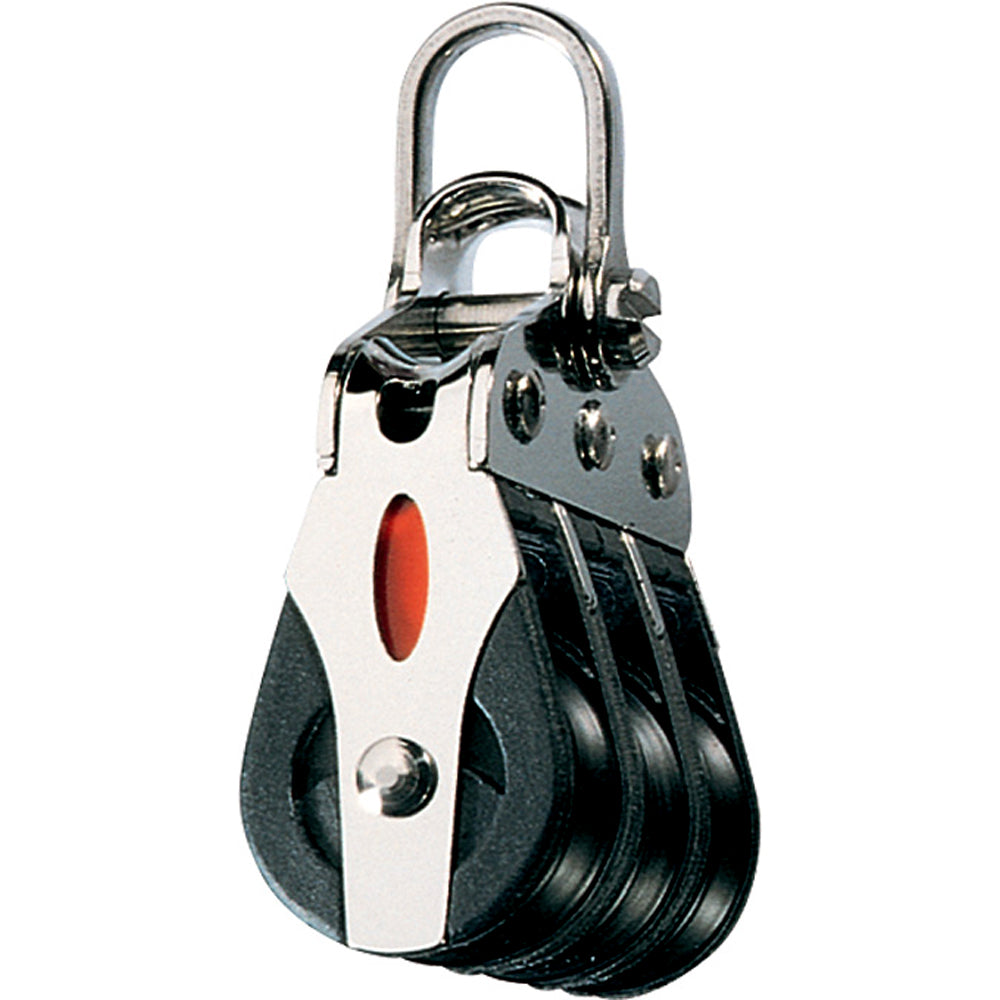 Ronstan RF20302 Ronstan Series 20 ball Bearing Block - Triple - 2-Axis Shackle head