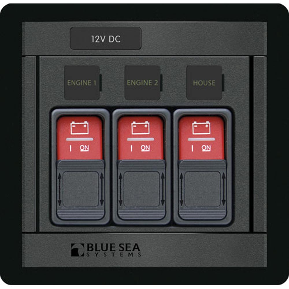Blue Sea Systems 1148 Blue Sea 1148 Remote Control Panel w/(3) 2145 Remote Control Contura Switch