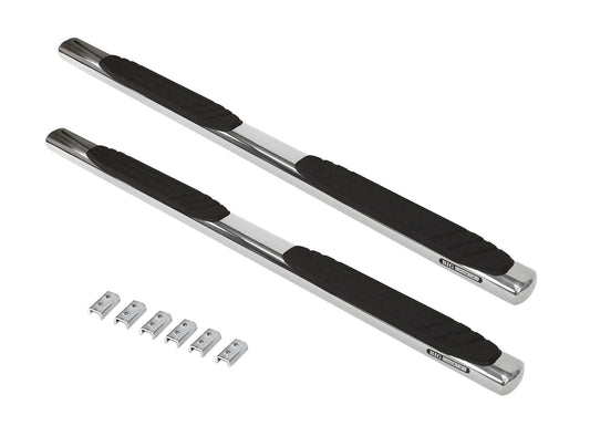 GO RHINO 684404587PS Go Rhino 4" OE Xtreme Sidesteps & Brackets | Stainless Steel, Polished | 684404587PS | Fits 2007-2014 Chevrolet Silverado & GMC Sierra 1500, 2500HD, 3500HD Crew Cab (See Description)
