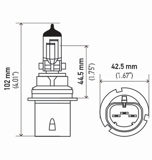 Hella 9004P50TB Twin Blister +50 Performance Bulb, 12V, 65/45W