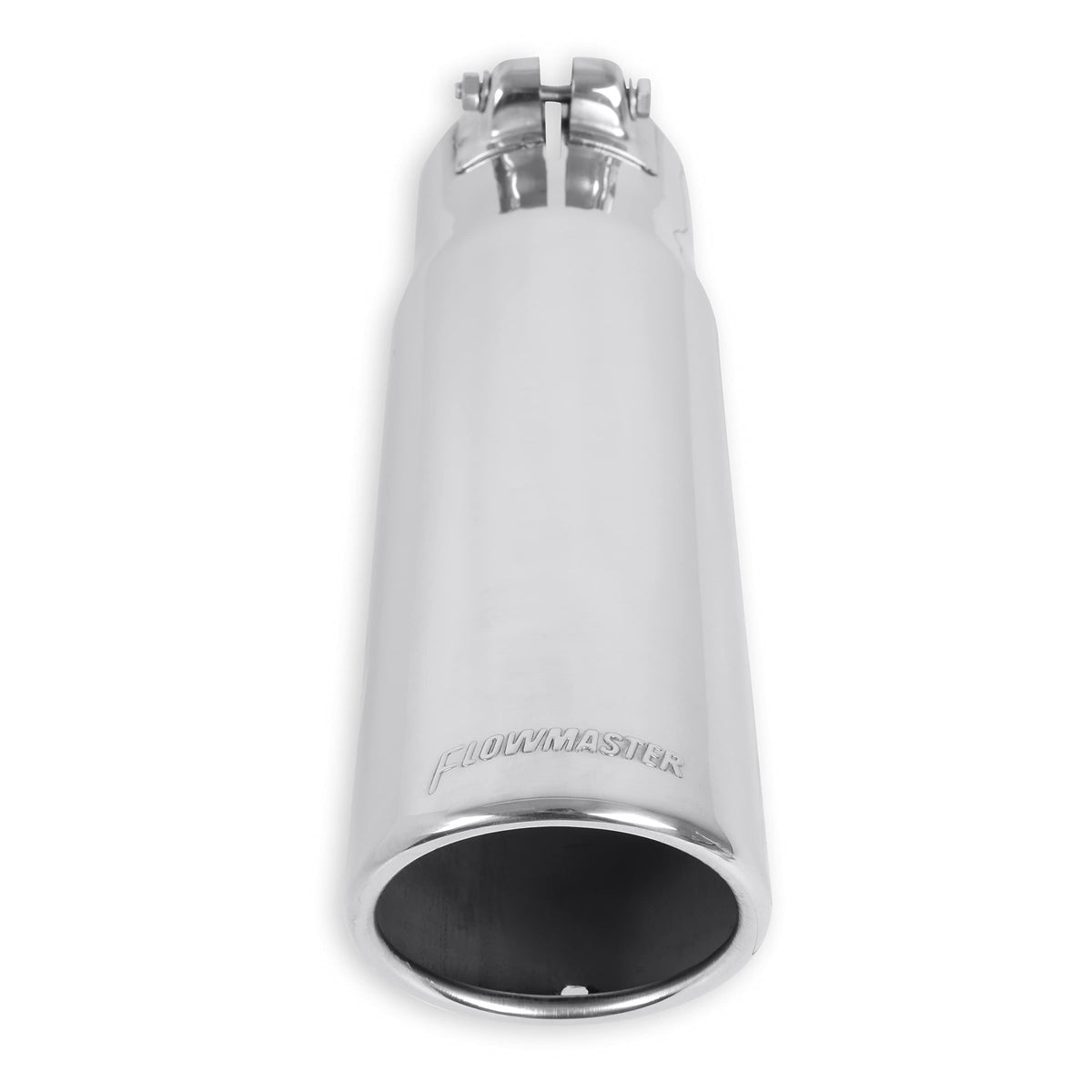 FLOWMASTER 15363 Flowmaster 15363 Exhaust Tip - 3.50 in. Rolled Angle Polished SS fits 3.00 in. Tubing - Clamp On