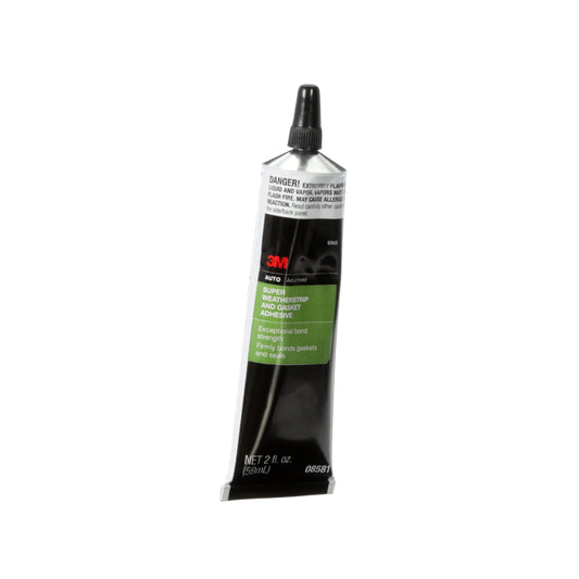 3M 08581 3M Super Weatherstrip and Gasket Adhesive, 08581, Black, 2 fl oz Tube, 1 Per Pack