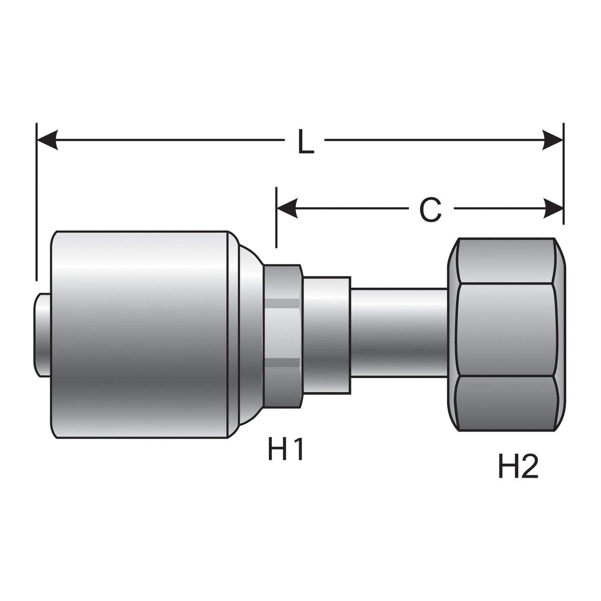 Gates G25230-0404 HYDRAULIC COUPLING-MEGACRIMP