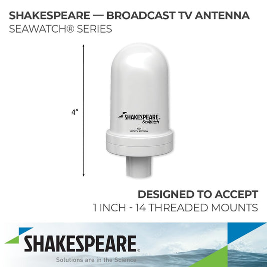 SHAKESPEARE 3004 Shakespeare SeaWatch® 4" Marine TV Antenna - 12VDC - 110VAC