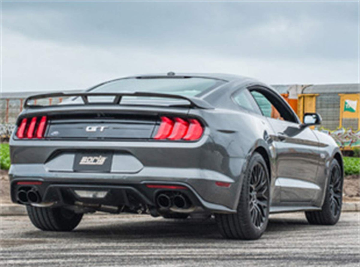 BORLA 140746BC Mustang Gt '18 5.0L At/Mt Rwd 2Dr 3.00""Atak" W/O Valves D Rd Rl Ac Sr Tip: 4.00" Rd X 8.00" & 4.00" Rd X 9.00" Black Chrome