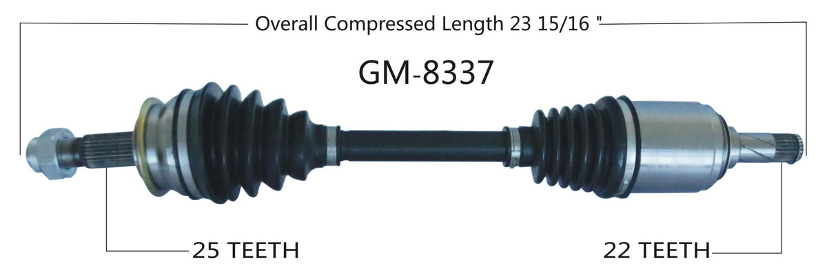 TRAKMOTIVE GM-8337 Trakmotive GM-8337 NEW CV AXLE