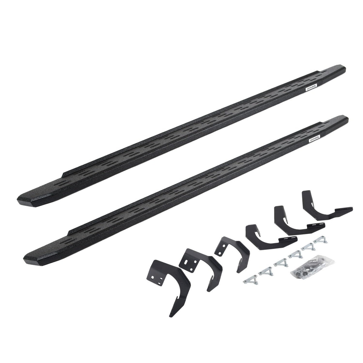 GO RHINO 69620687T Go Rhino RB30 Running Boards & Brackets | Galvanized Steel, Protective Bedliner Coating | 69620687T | Fits 2015-2018 Ram 1500 Crew Cab Pickup; 2019-2023 Ram 1500 Classic Crew Cab Pickup
