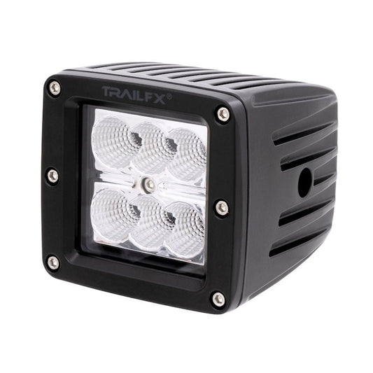 TRAILFX 3X2F2 Trailfx Driving/Fog Light 3X2F2, LED Bulb, 6 Clear LED 3 Watt Bulbs, 3 Inch Square, 90 Degree Flood Beam, Amber Polycarbonate Lens, Bracket Mount, 18 Watt Blubs Amp Draw 1.4 AMP At 12 Volts, Set Of 2