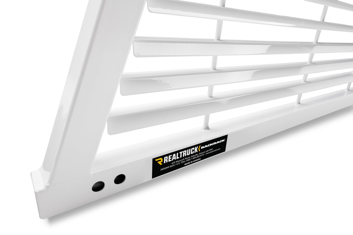 BACKRACK 12700W RealTruck BACKRACK Louvered Rack Frame Only, White – 12700W – Fits 1999-2025 Ford F-250/F-350/F-450