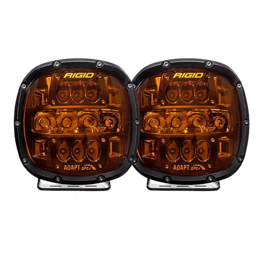 Rigid Industries 300515 RIGID INDUSTRIES Adapt XP Amber PRO Extreme Powersports LED Light Pod with 3 Optic Lighting Zones and GPS Module, Pair