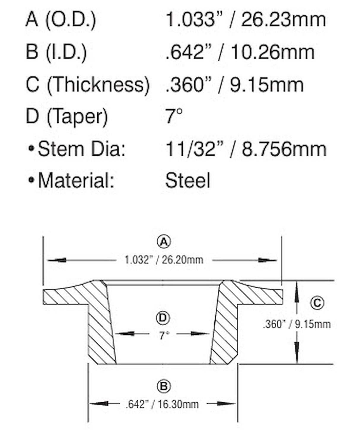 MELLING 475404 Chevy Small Block GM Valve Retainer 475404 by Melling Tool Company