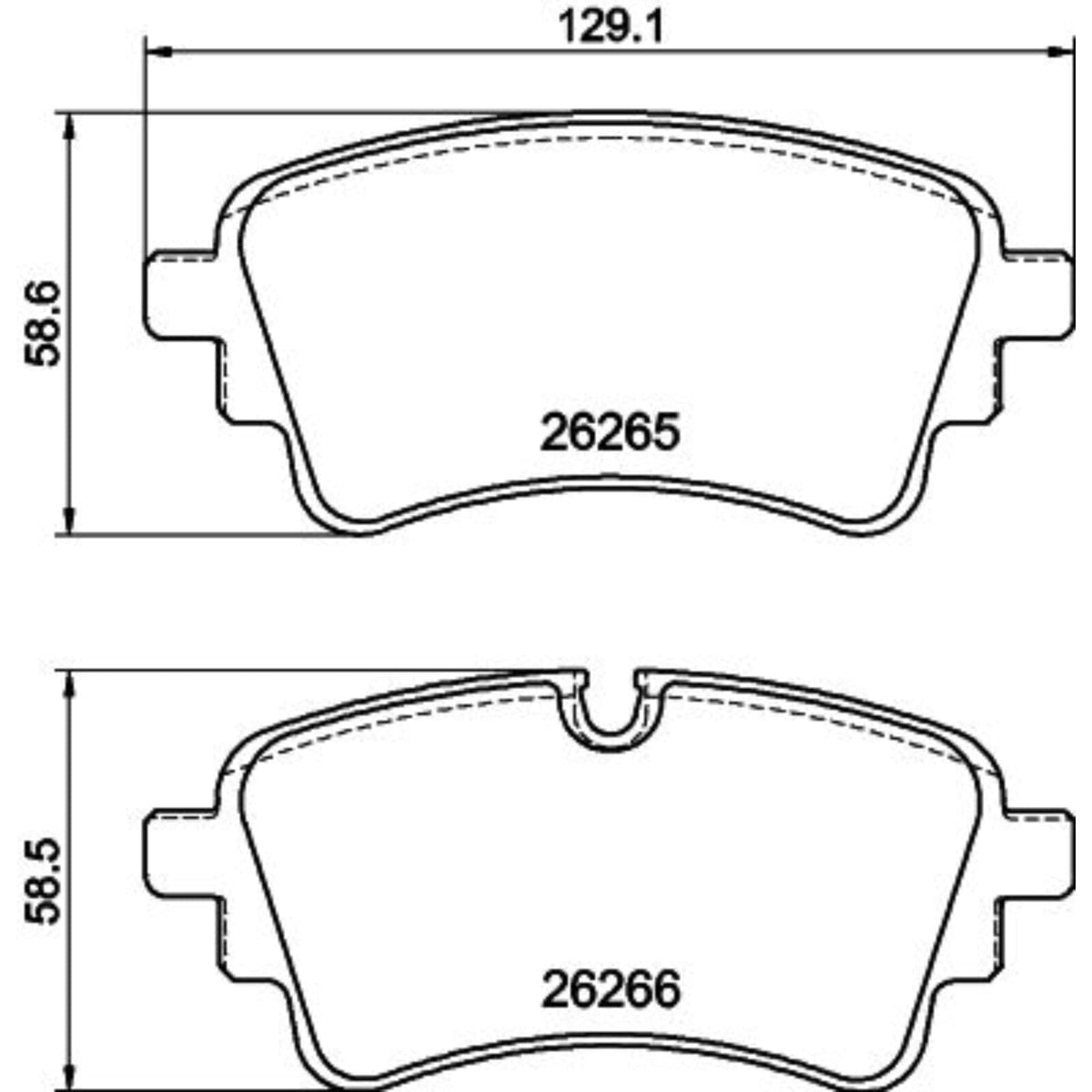 HELLA 355040941 HELLA 8DB 355 040-941 Brake Pads – Prepared for Wear Warning Indicator – T2890 – for Audi/VW