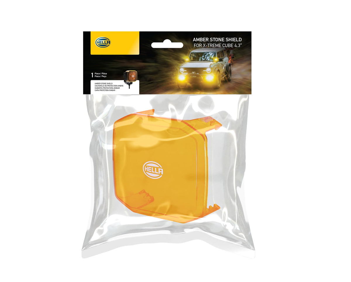 HELLA 358233951 Hella X-TREME XT-4A Cover for 4-Inch LED Offroad Driving Light with a Snap-On Design and Rugged Protection (Amber)