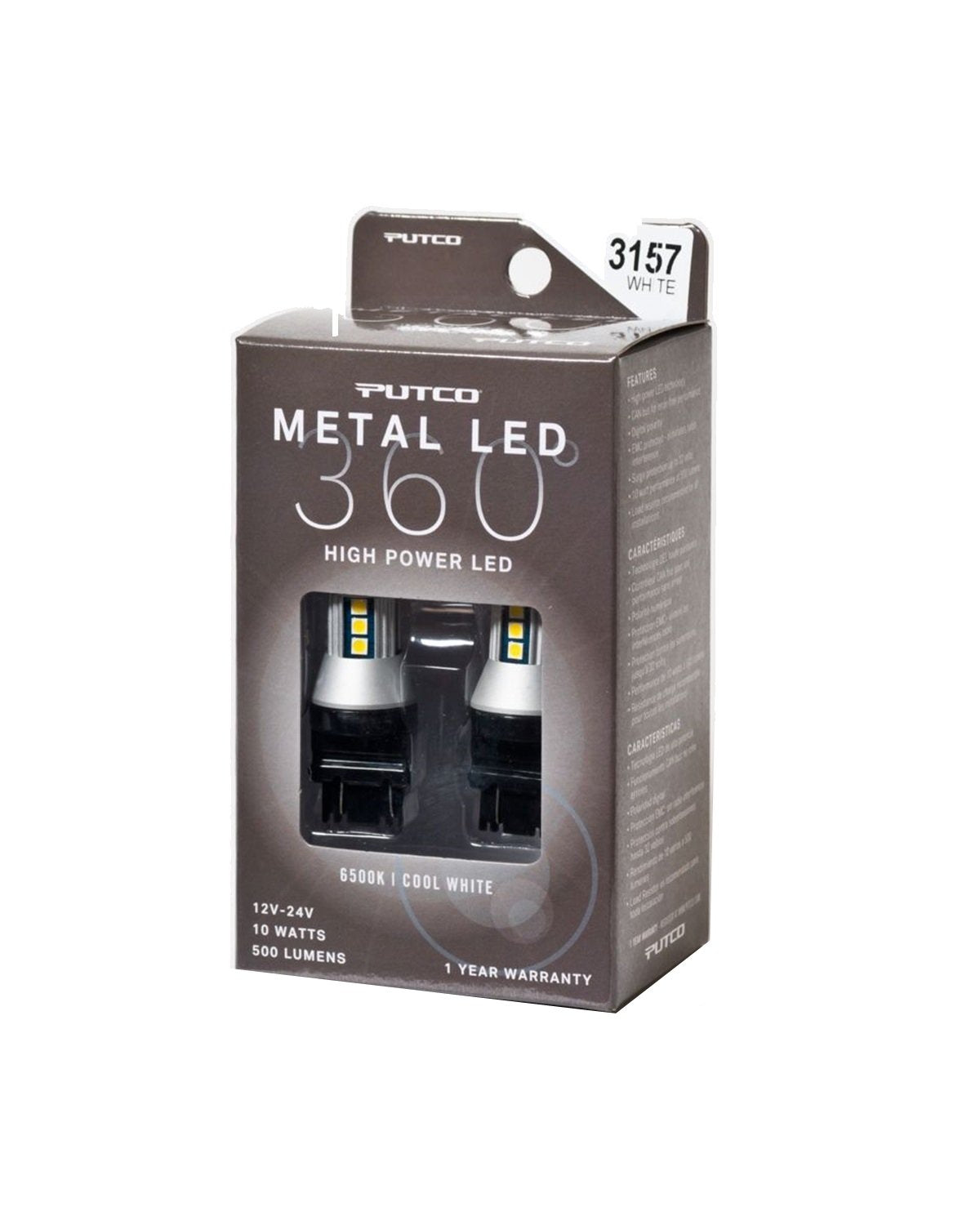 PUTCO 343157W-360 Putco 343157W-360 Pair of White Plasma LED Brake Light Bulbs