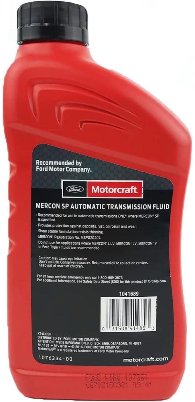 Motorcraft XT6QSP Mercon Sp Automatic Transmission Fluid (Pack of