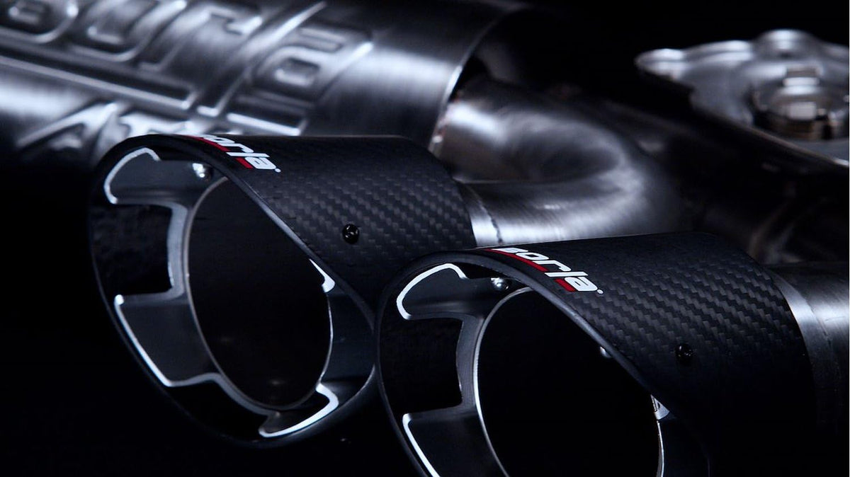 BORLA 140839CF Borla 2020 Chevrolet Corvette C8 6.2L ATAK 3in Exhaust System Dual Round Angle Cut Carbon Fiber Tips - 140839CF
