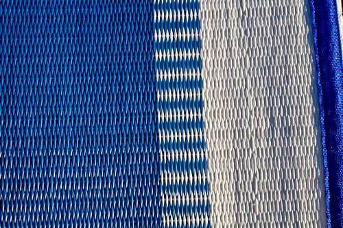 CAMCO 42871 Camco 42871 Awning Leisure Mat-Blue Stripe 6' X 9'