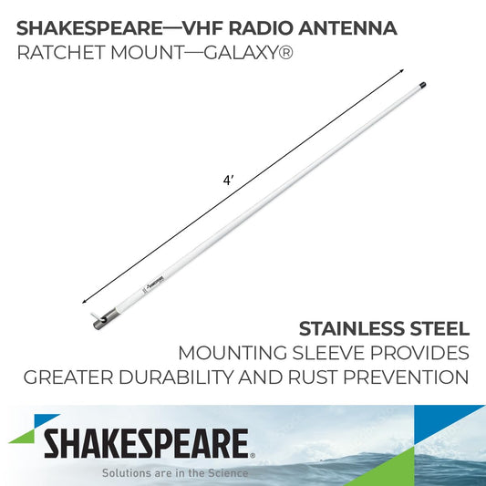 SHAKESPEARE 5420-XT Shakespeare 5420-XT 4' GALAXY AM/FM ANTENNA WHITE