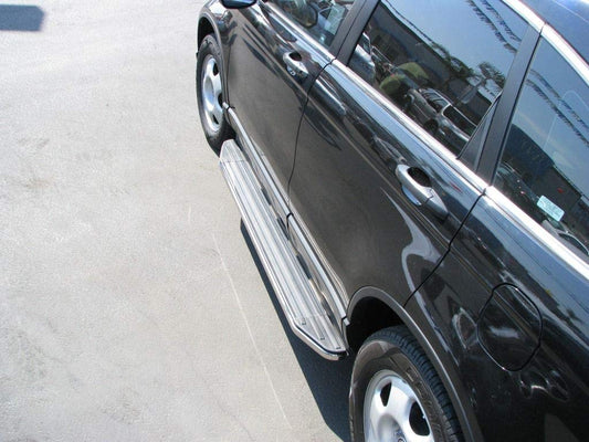 TRAILFX R0001RB TrailFX R0001RB Running Board Fits Honda CR-V 2007-2016 Black 65 Inch Extruded Aluminum with Stainless Steel Trim 200 lb Capacity Set of 2 Running Boards