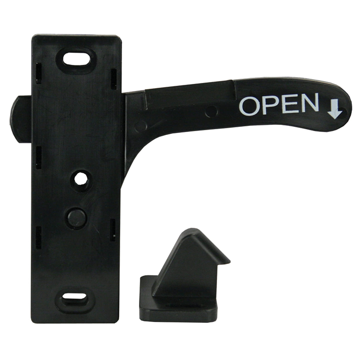 JR PRODUCTS 10765 JR Products 10765 Screen Door Latch - Right Hand , Black