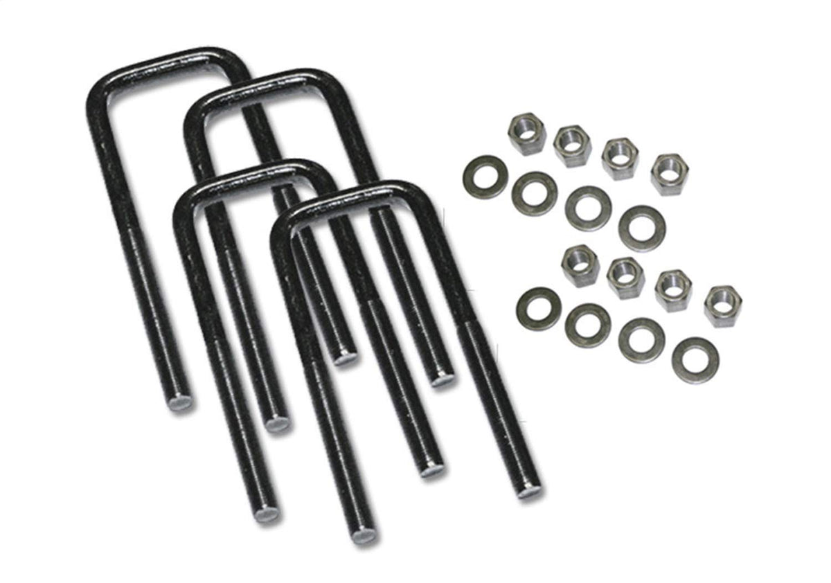 SUPERLIFT 10424SUP RealTruck SUPERLIFT SUSPENSION U-Bolt Kit – Square U-Bolts 9/16 x 2-1/2 x 8 – 10424 – 4 Pack of U-Bolts with Hardware