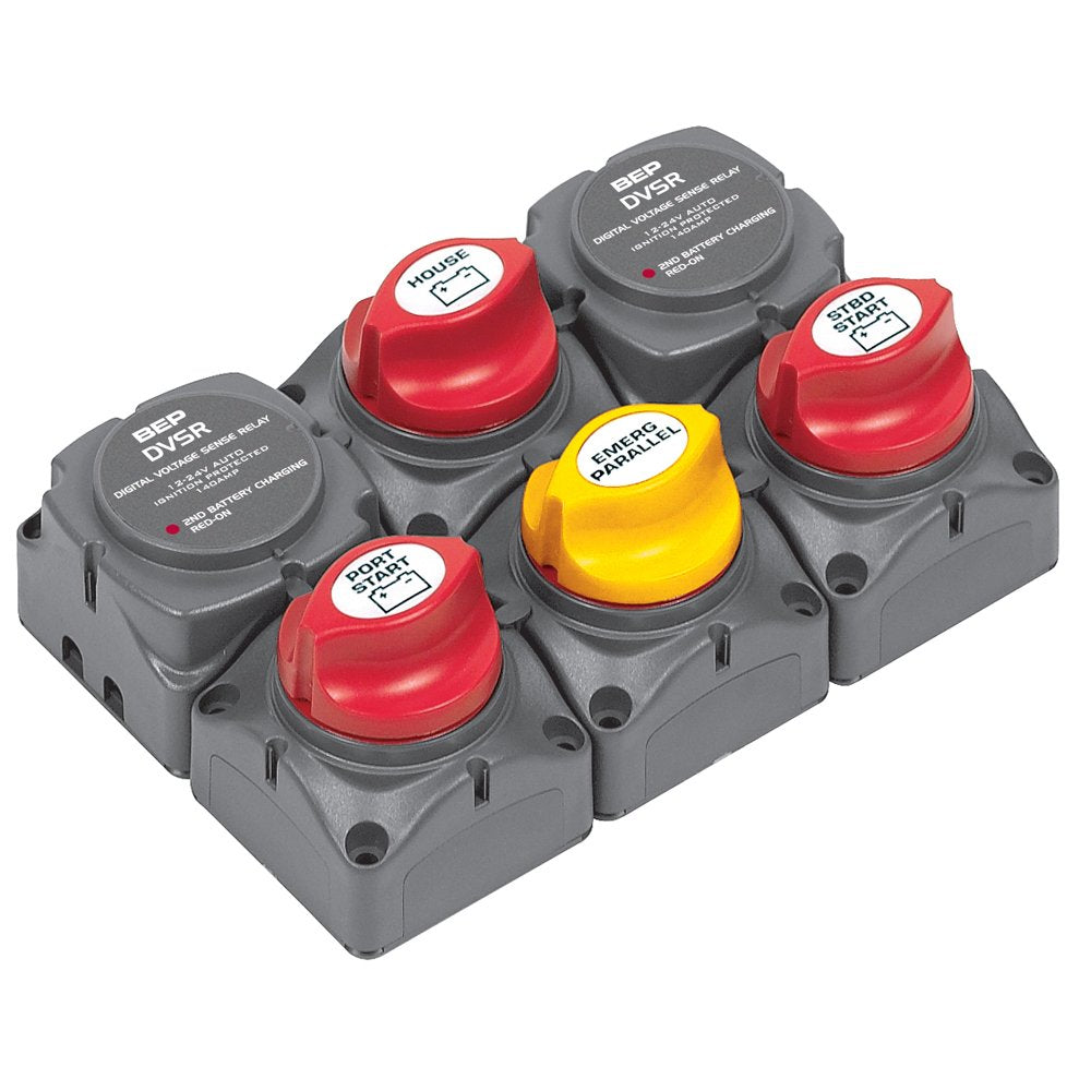 BEP 717-140A-DVSR BEP 717-140A-DVSR Battery Distribution Cluster for Twin Outboard Engine with Three Battery Banks