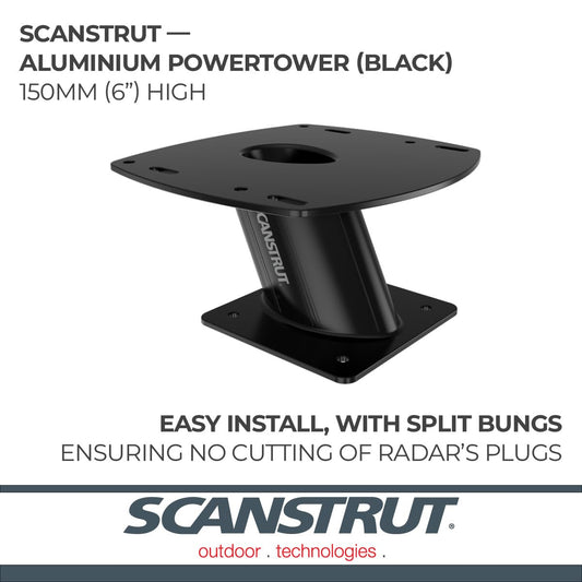 SCANSTRUT APT-150-01-BLK Scanstrut APT-150-01-BLK Aluminum Powertower AFT Leaning - 6", Black