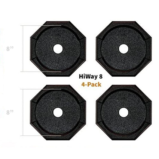 SNAPPAD HI12BSP4 SnapPad HiWay RV Leveling Pads - Permanent Jack Stabilizers for RVs - 11.5" Round Leveling Jack Pads for HWH Leveling System - Heavy Duty Replacement for Blocks - Made in The USA (Bus 4-Pack)