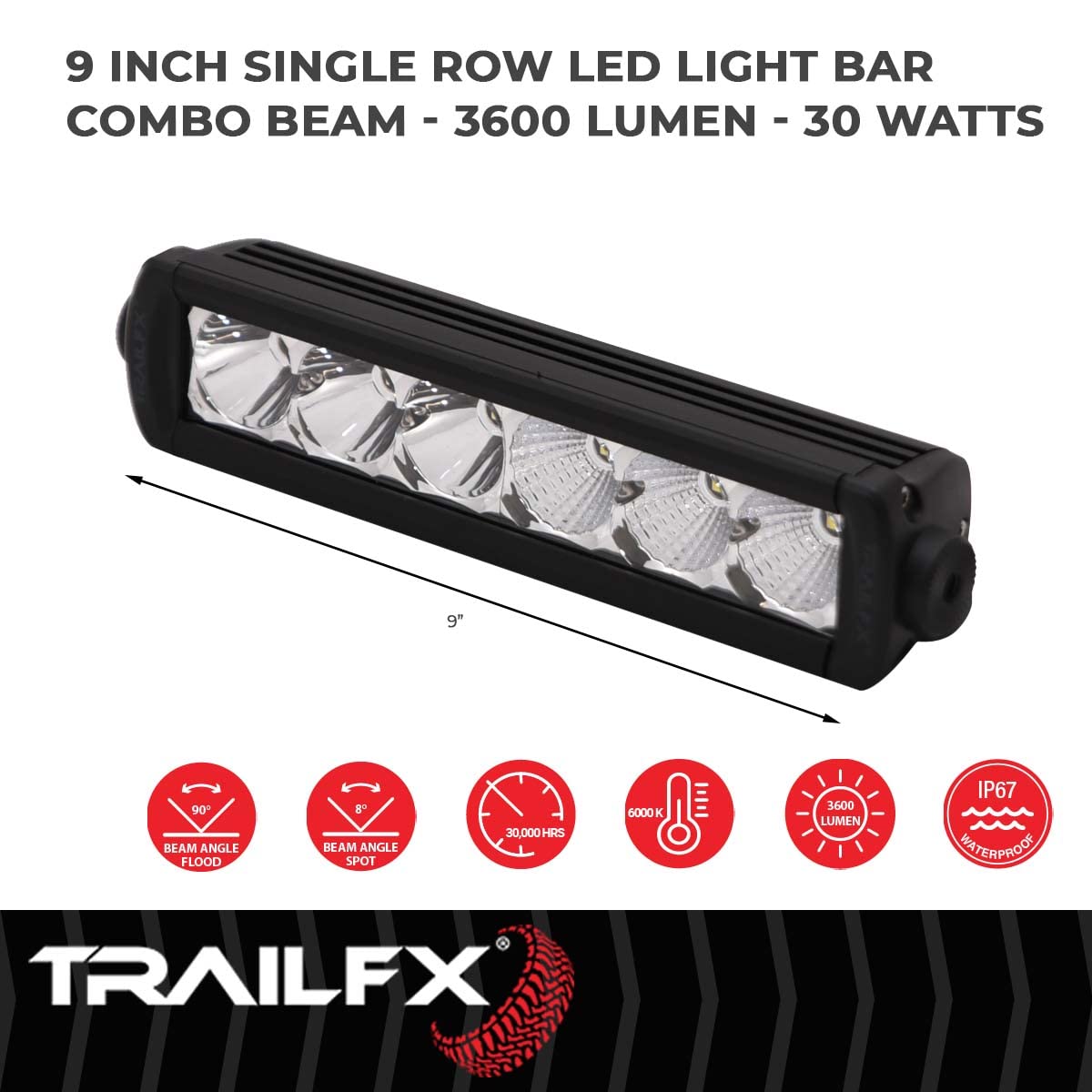 TRAILFX 9SRSCM Trailfx 9SRSCM SRS 6X5W 9 IN COMBO